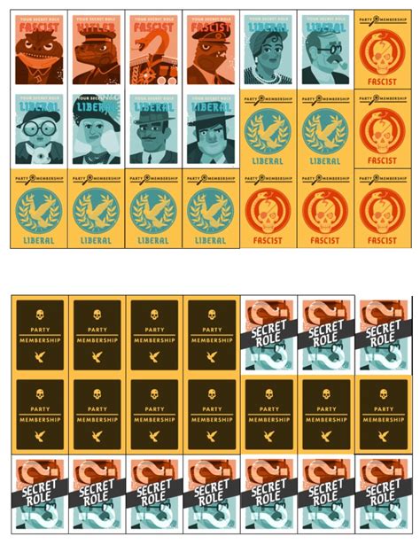 secret hitler pnp|Color print'n'play version with backfaces (more info in comments).